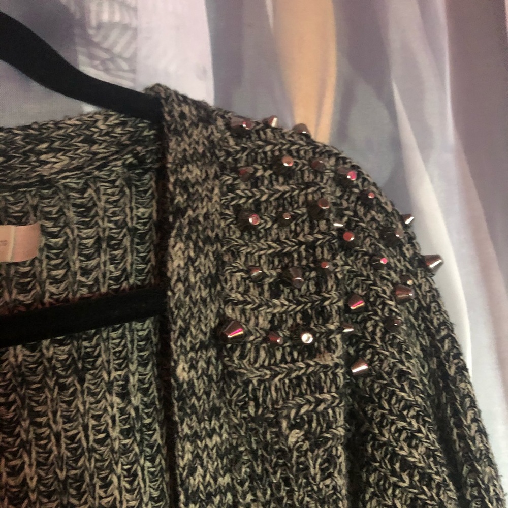 Cozy studded cardigan